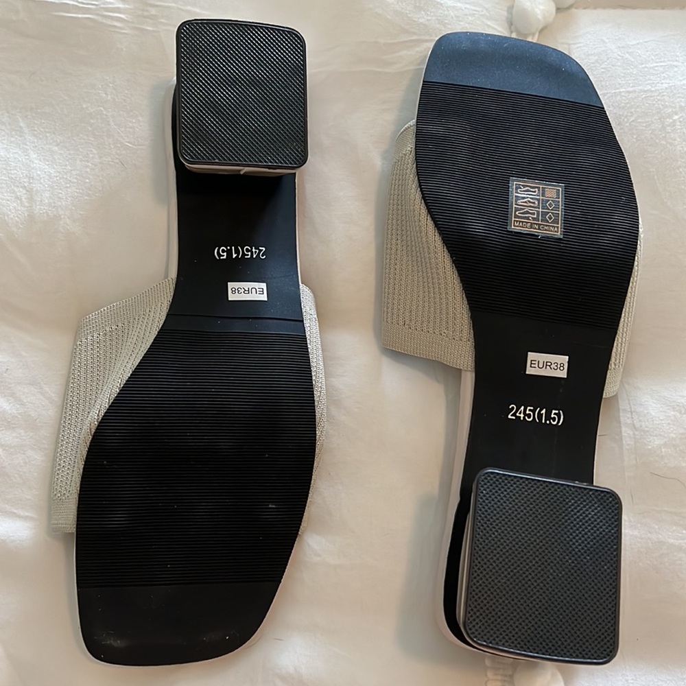 👡 Comfy Woven Slip On Low Heel Mules Sandals - Picture 3 of 8